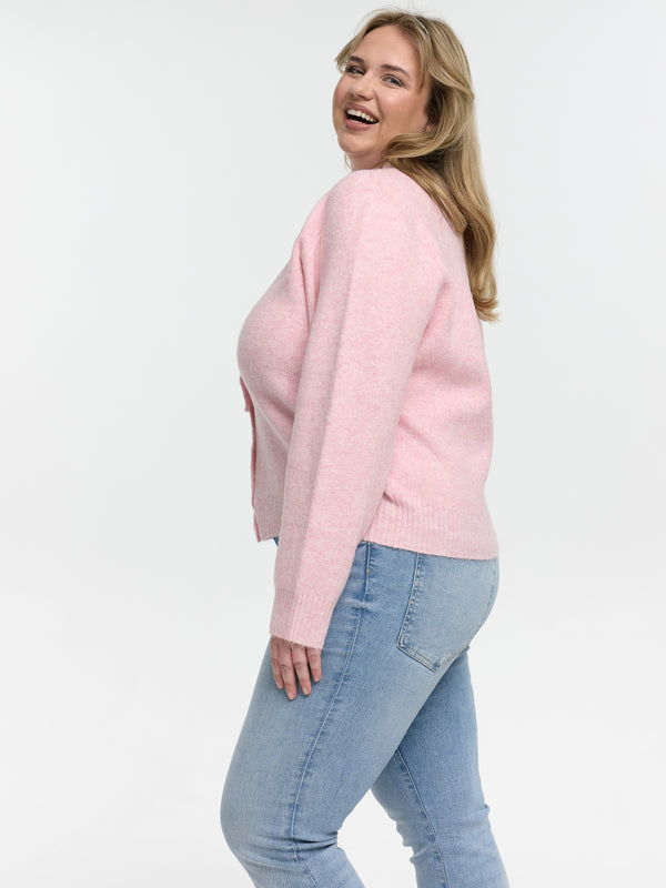 Curvy Cardigan "Lavea" in Dusty Rose