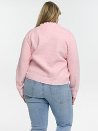 Curvy Cardigan "Lavea" in Dusty Rose