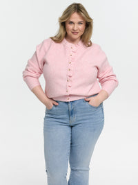 Curvy Cardigan "Lavea" in Dusty Rose