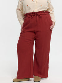 Curvy Musselin-Hose „Wicky“ in Rost