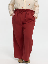 Curvy Musselin-Hose „Wicky“ in Rost