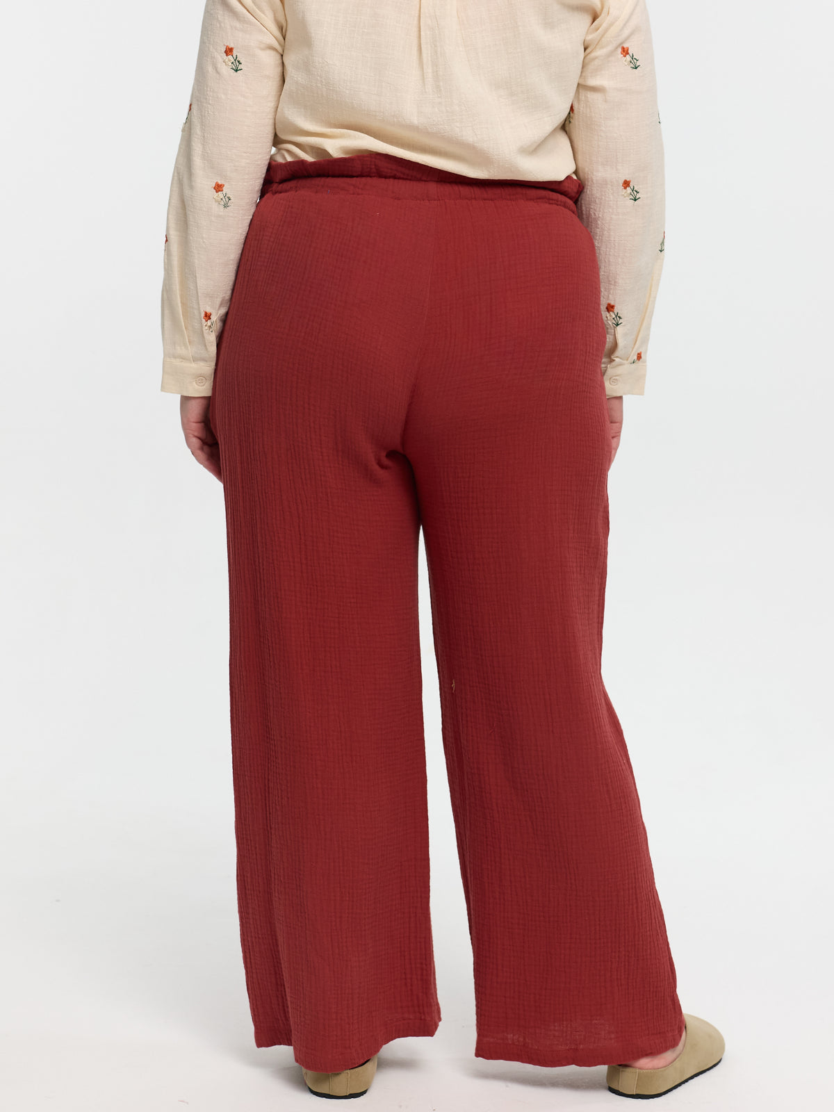 Curvy Musselin-Hose „Wicky“ in Rost