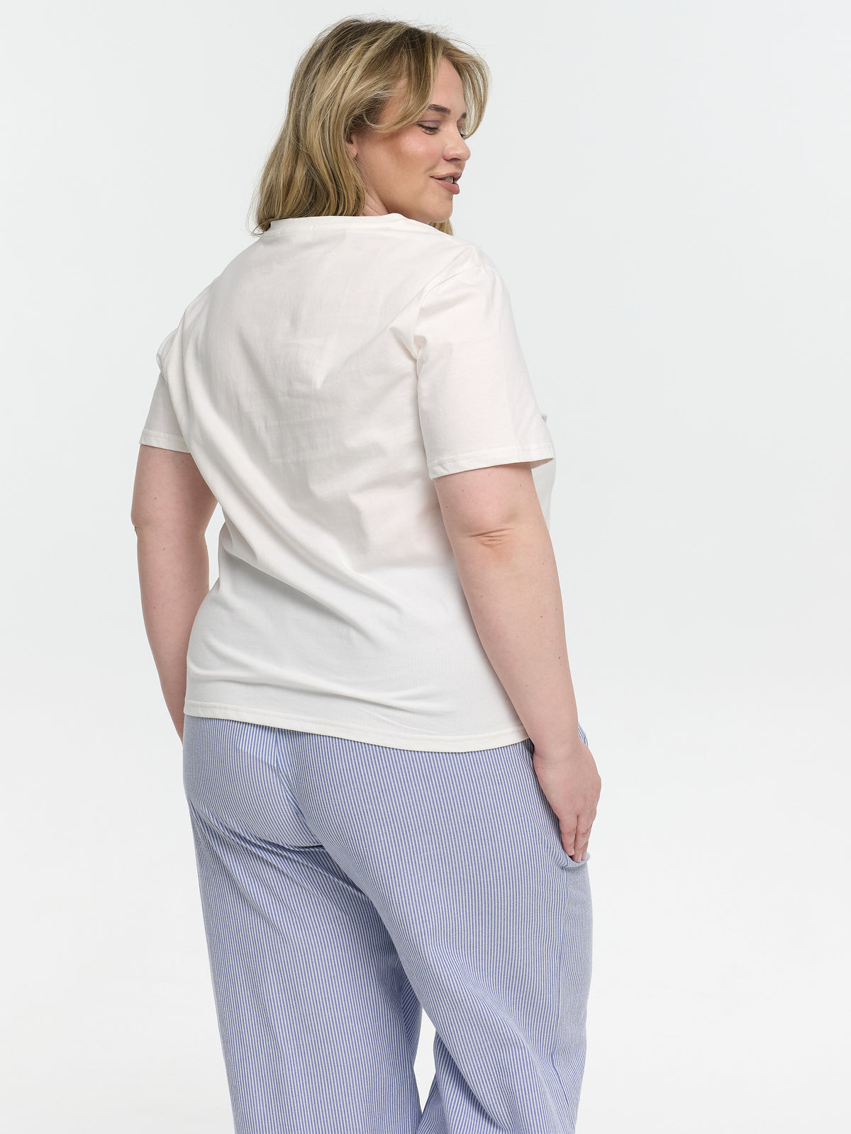 Curvy Premium T-Shirt "Whitey" in Weiss