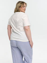 Curvy Premium T-Shirt "Whitey" in Weiss