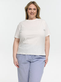 Curvy Premium T-Shirt "Whitey" in Weiss