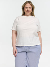 Curvy Premium T-Shirt "Whitey" in Weiss