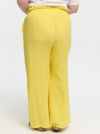 Curvy Musselin-Hose „Wicky“ in Gelb