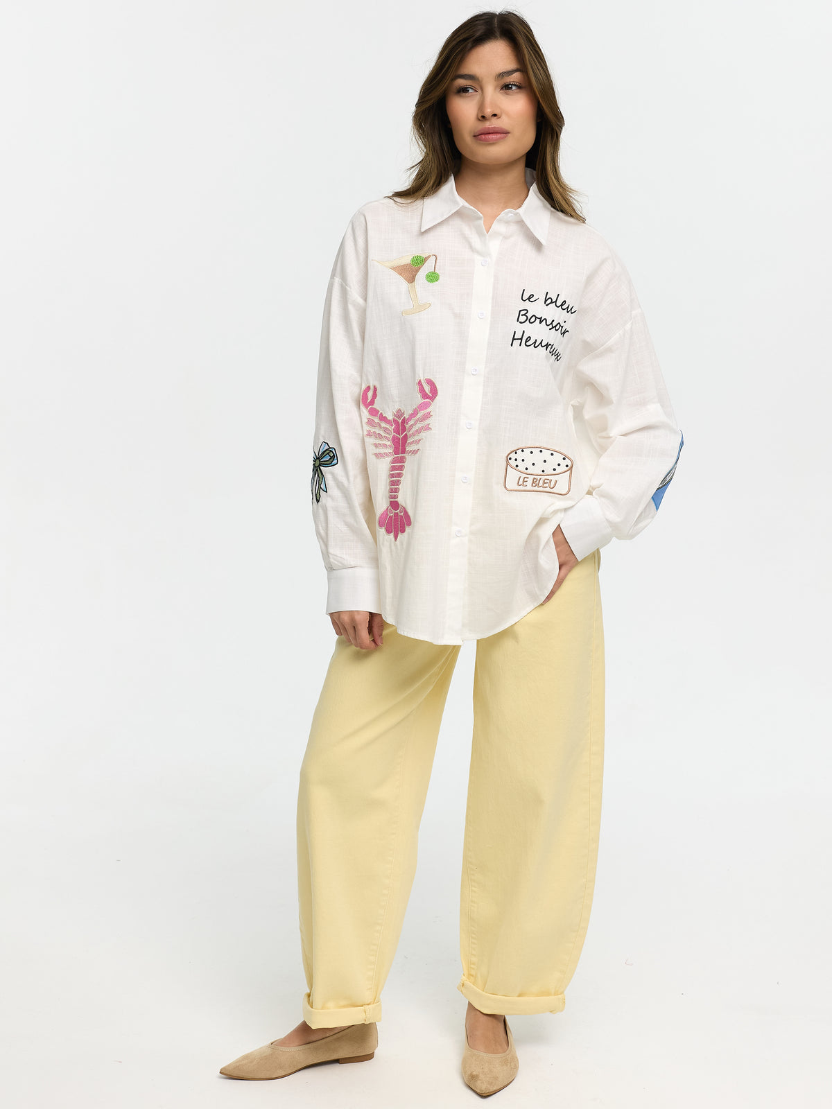 Bluse "Bonsier" in Weiß