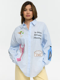 Bluse "Le Bleu" in Blau