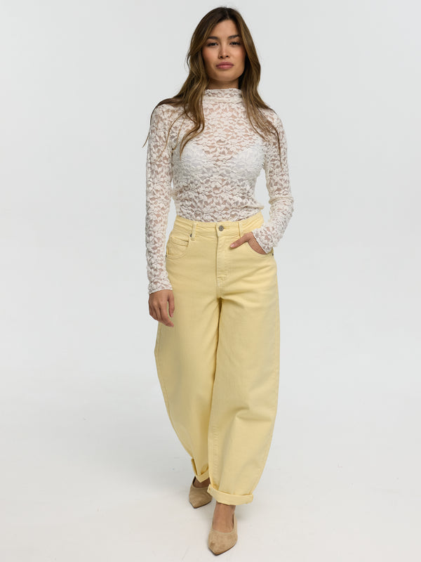 Spitzentop "Gloria" in Creme