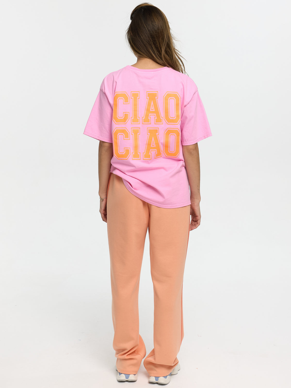 T-Shirt "Ciao Ciao" in Rosa