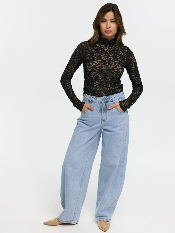 Spitzentop "Gloria" in Schwarz