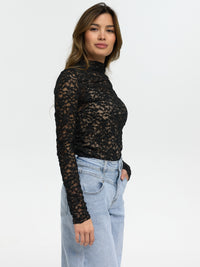 Spitzentop "Gloria" in Schwarz