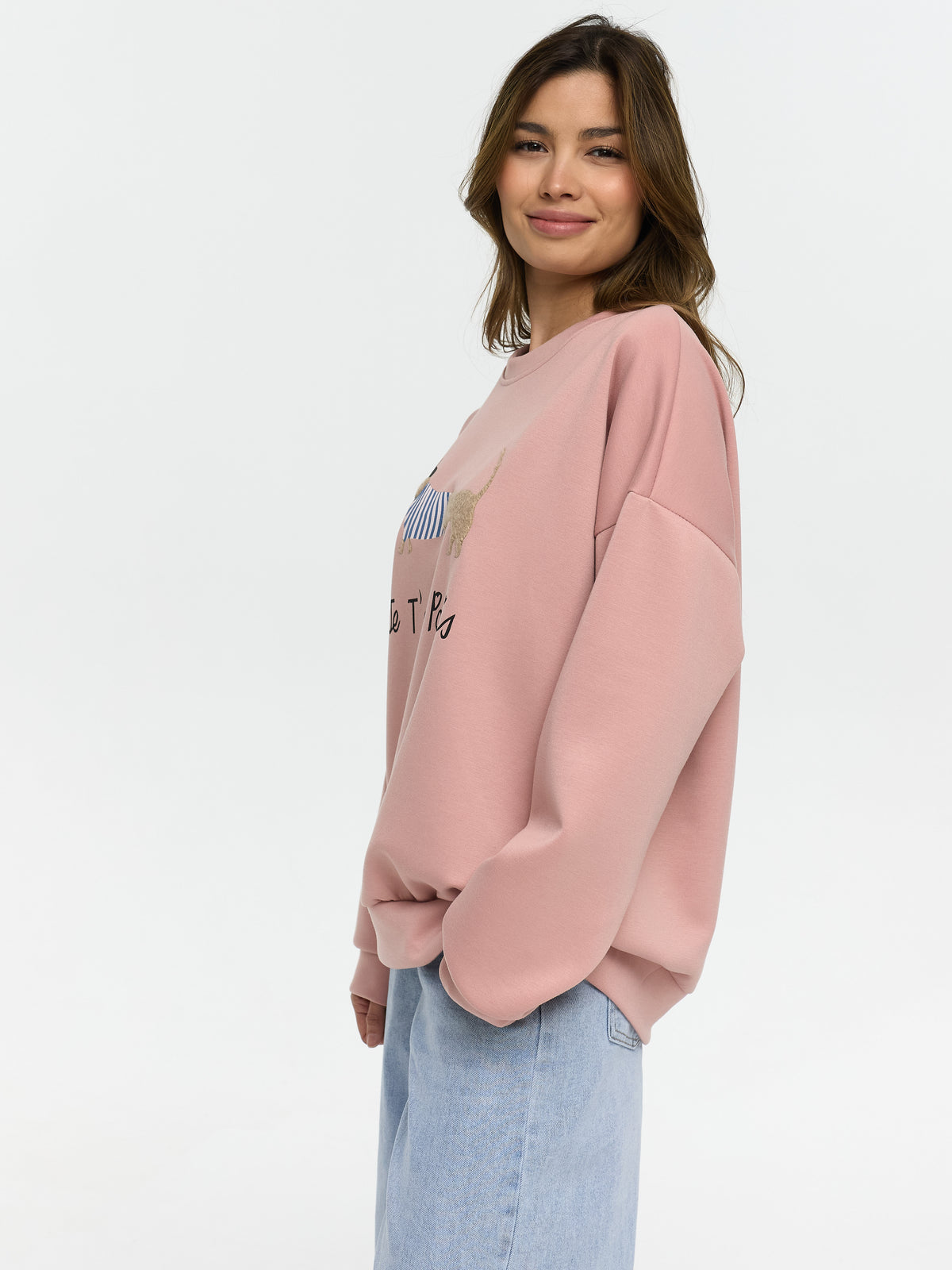 Pullover "Je T'aime Paris" in Rose
