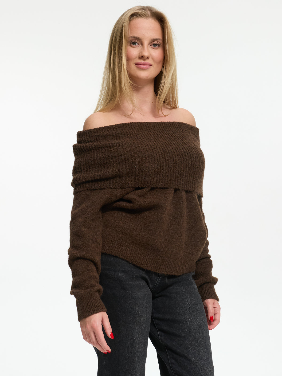 Rollkragen-Pullover "Mariam" in Braun