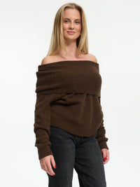 Rollkragen-Pullover "Mariam" in Braun
