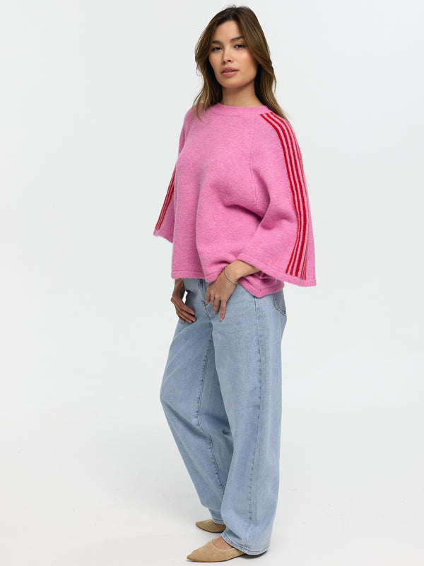 Kurzarm Pullover "Britney" in Pink