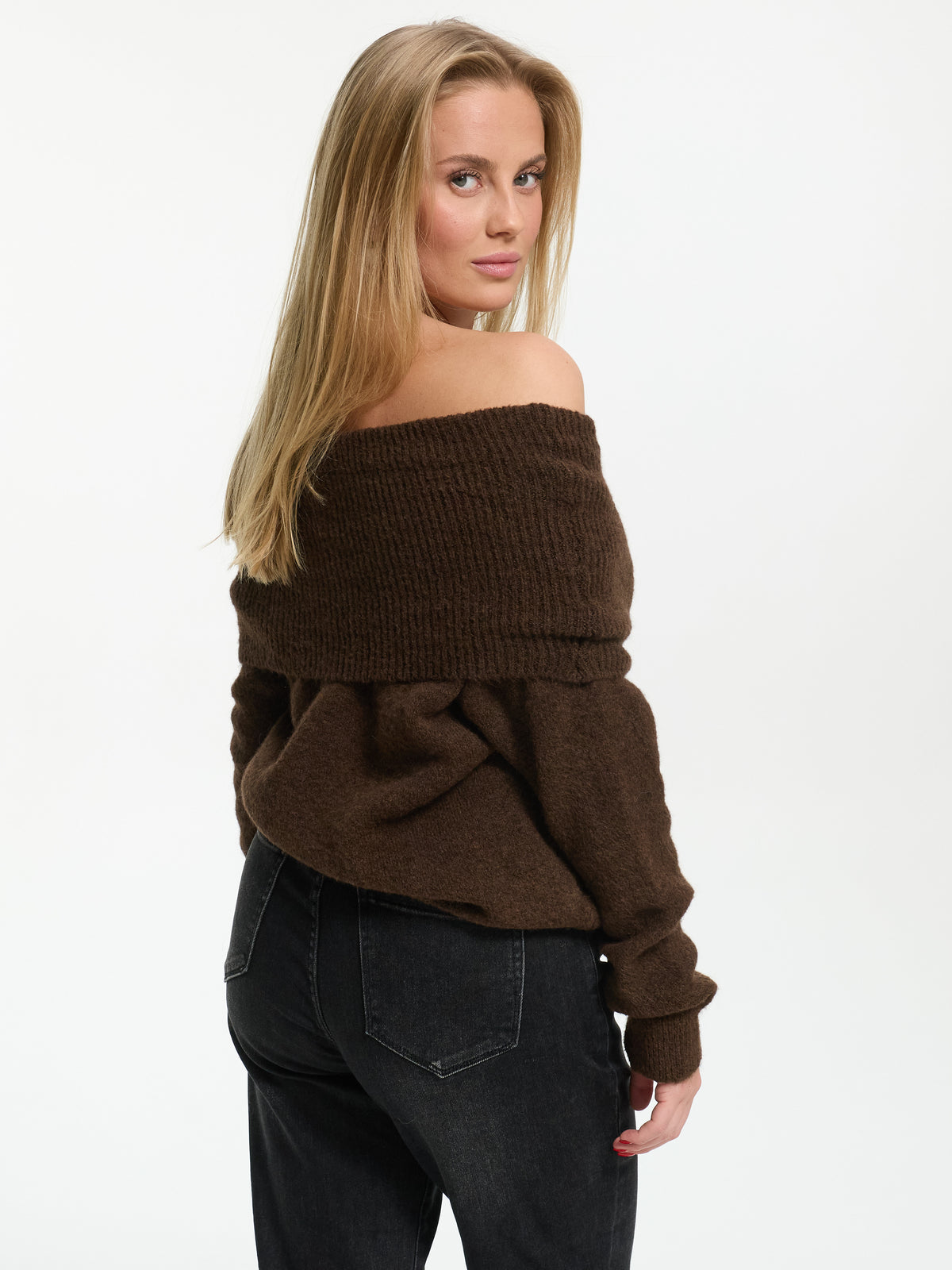 Rollkragen-Pullover "Mariam" in Braun