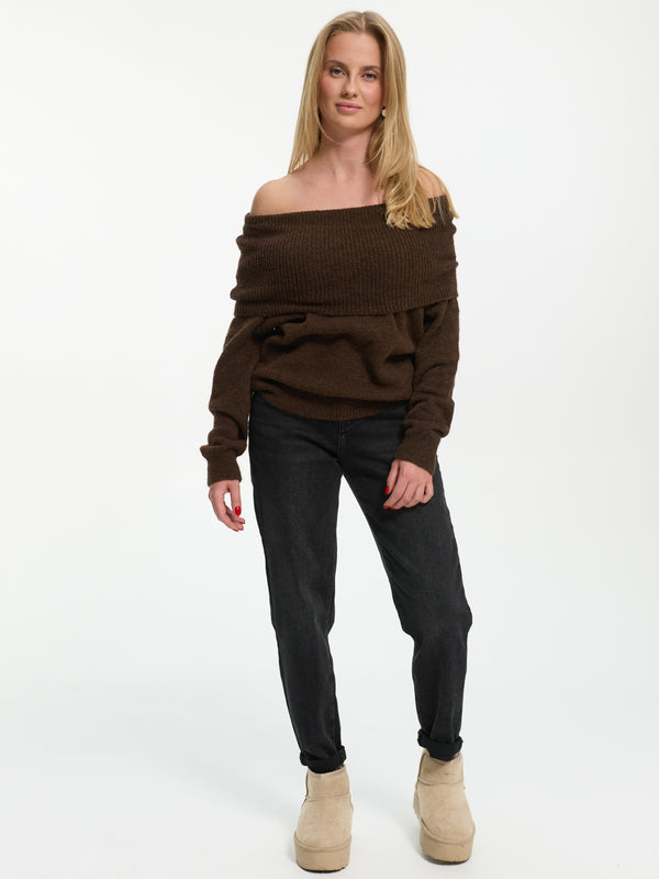 Rollkragen-Pullover "Mariam" in Braun