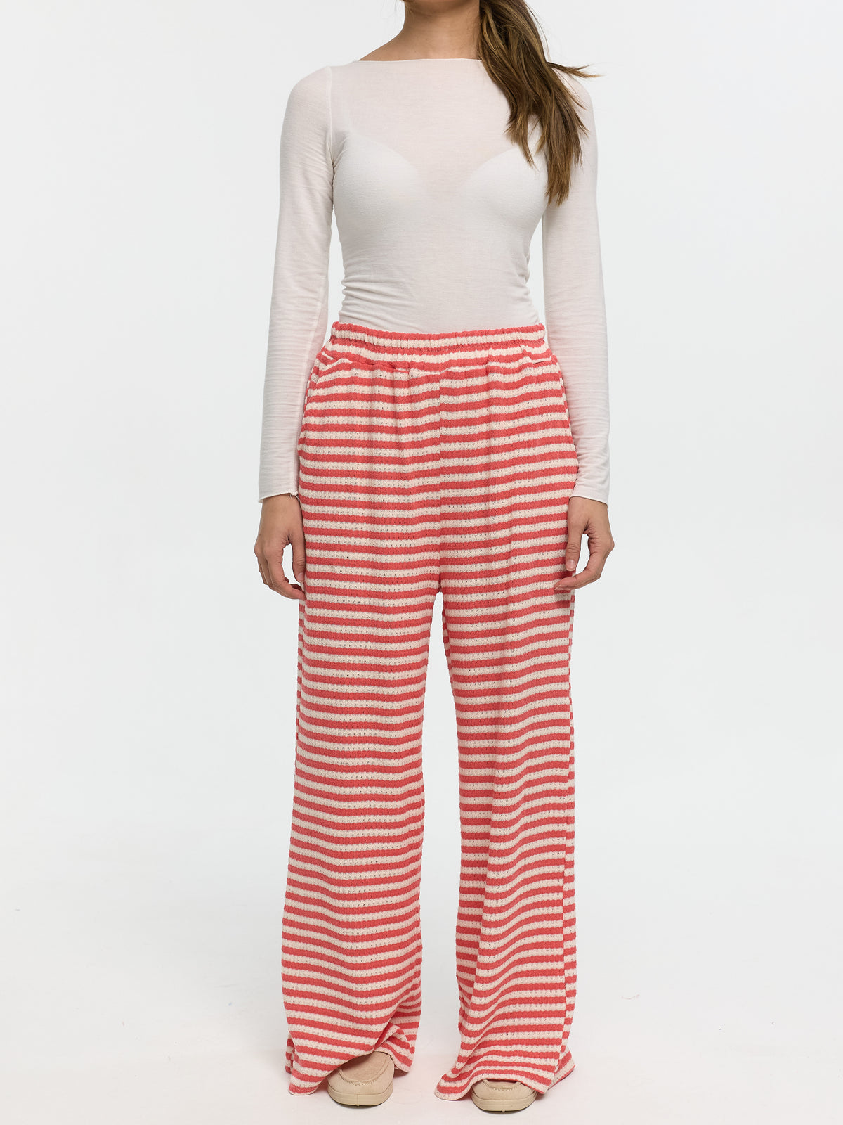 Hose „Abbey“ Coral gestreift