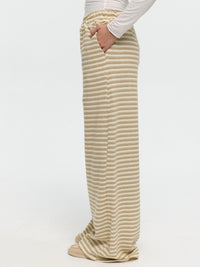 Hose „Abbey“ Beige gestreift