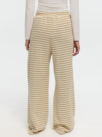 Hose „Abbey“ Beige gestreift