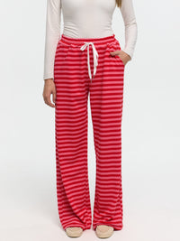 Hose „Stina“ Rot/Rosa Gestreift