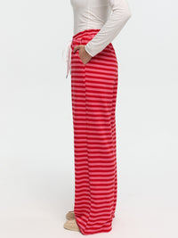 Hose „Stina“ Rot/Rosa Gestreift
