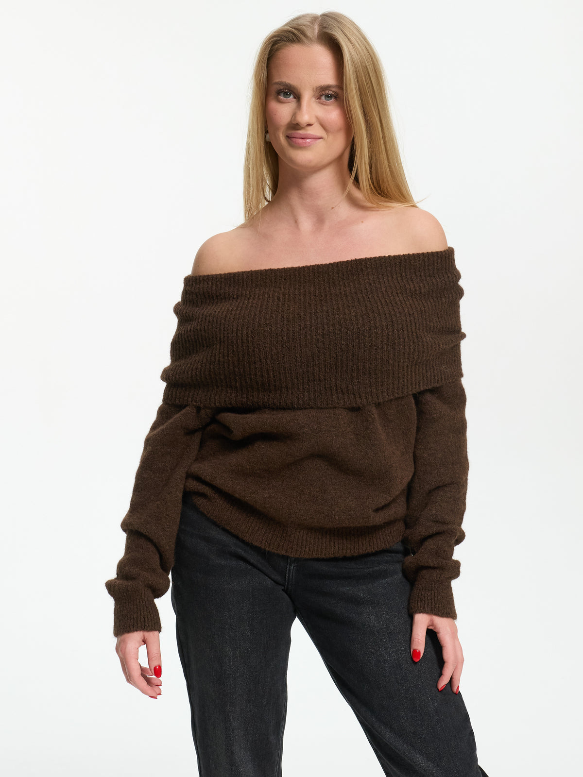 Rollkragen-Pullover "Mariam" in Braun