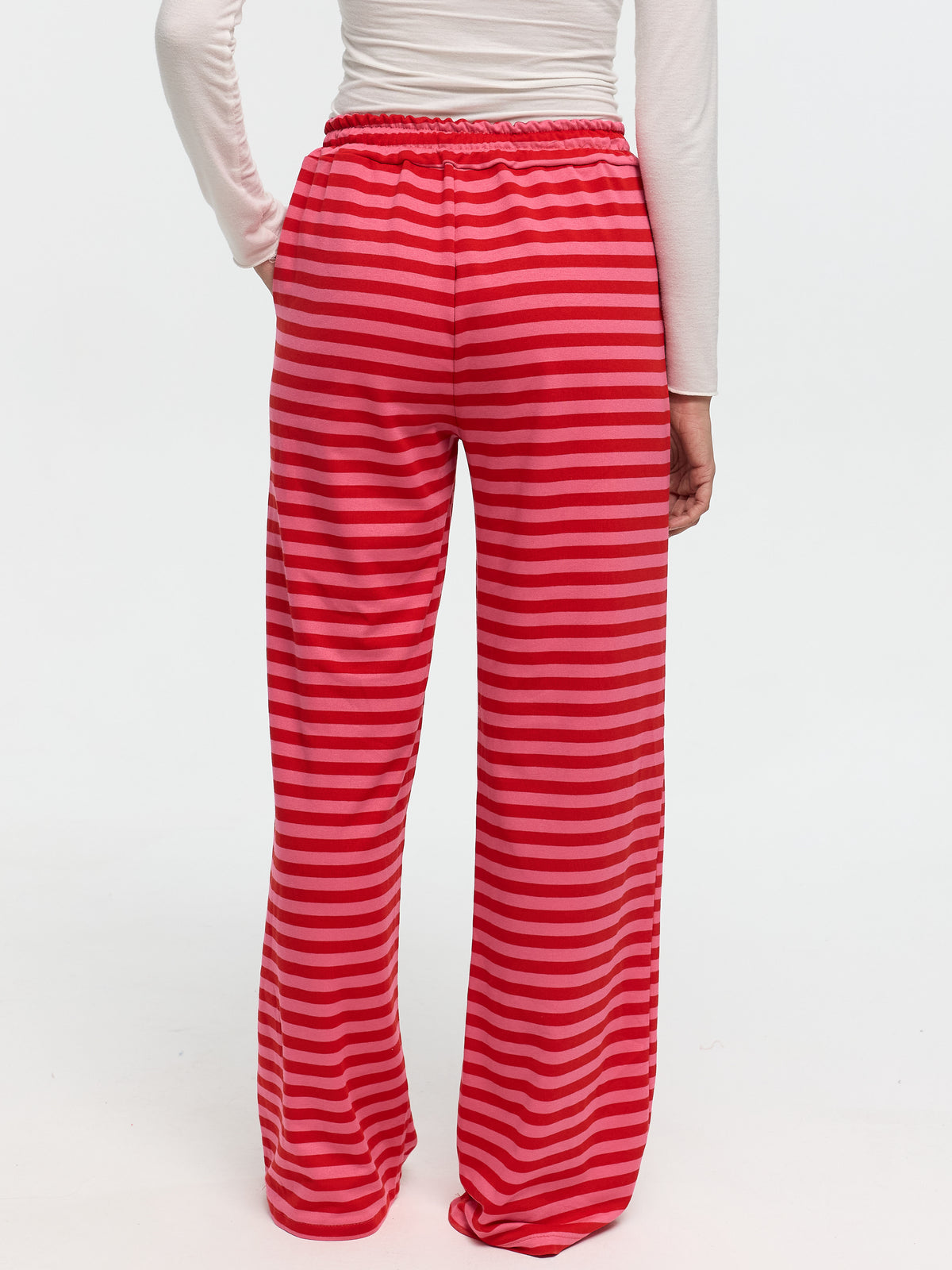 Hose „Stina“ Rot/Rosa Gestreift