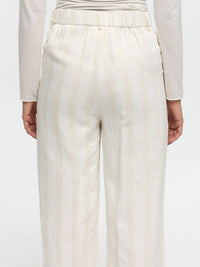 Stoffhose in Leinenoptik "Sandya" in Creme