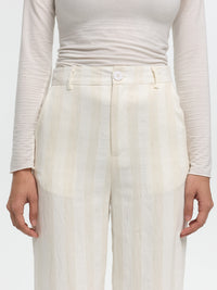 Stoffhose in Leinenoptik "Sandya" in Creme