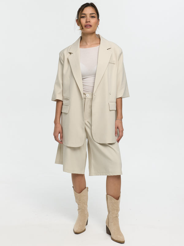 Kurzarm Blazer „Lori“ in Beige