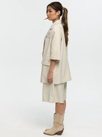 Kurzarm Blazer „Lori“ in Beige