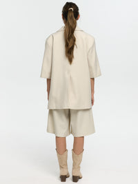 Kurzarm Blazer „Lori“ in Beige