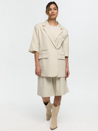 Kurzarm Blazer „Lori“ in Beige