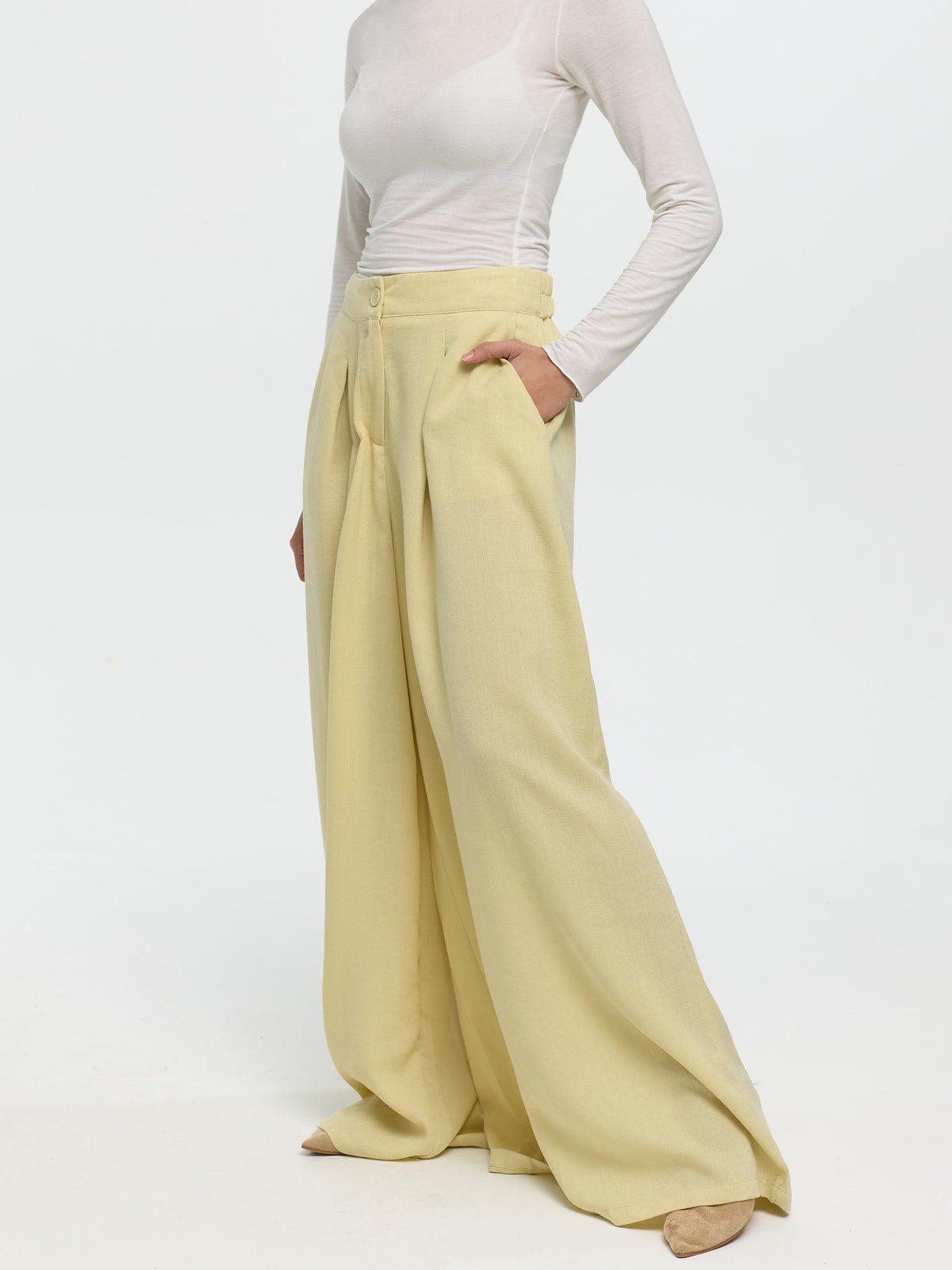 Stoffhose „Levina“ in Yellow