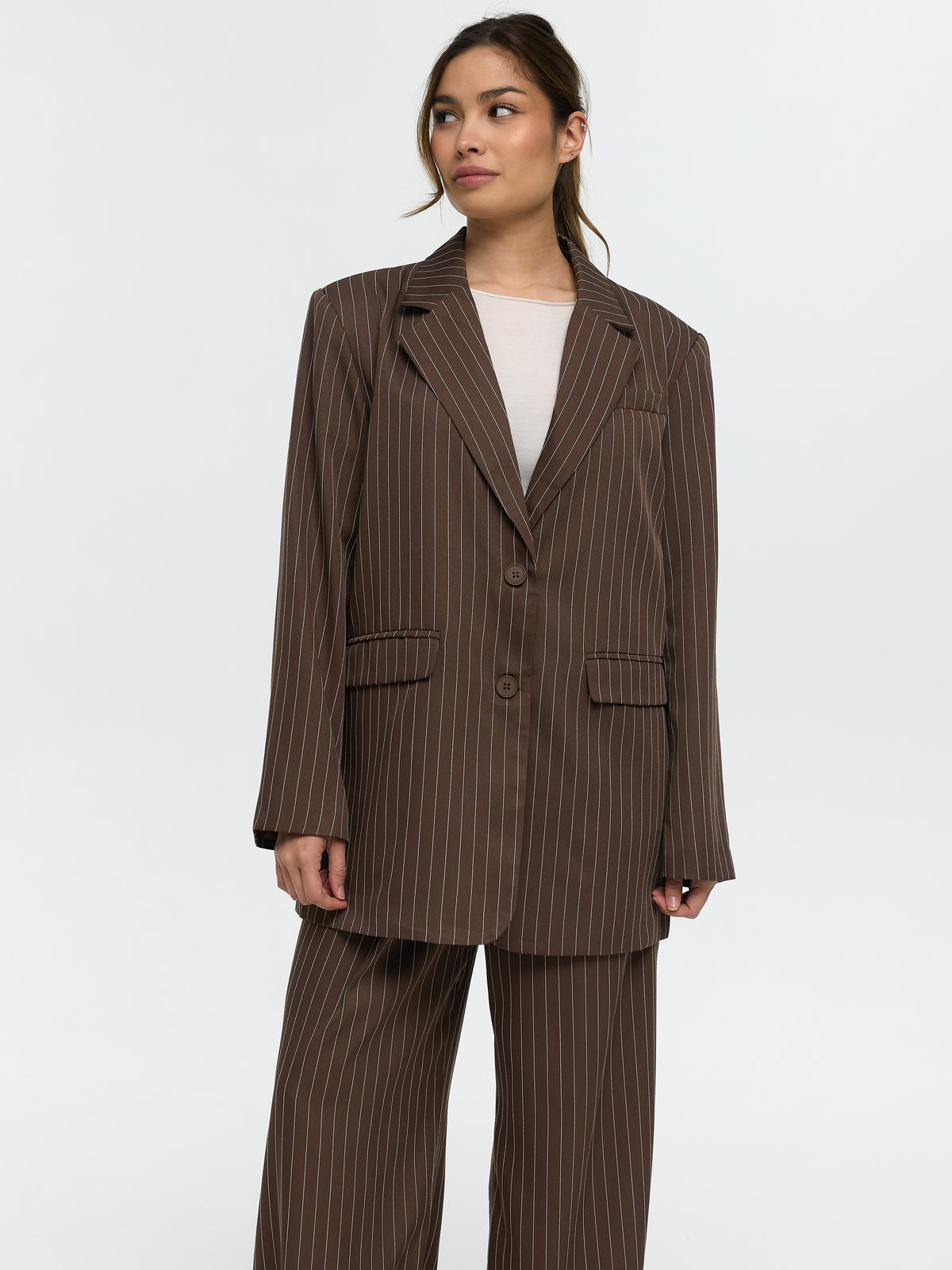 Nadelstreifen Blazer „Kathie“ in Braun