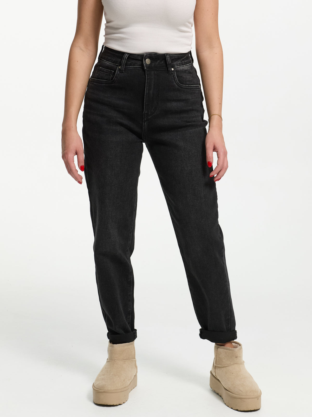 Baggy-Jeans "Rita" in Black