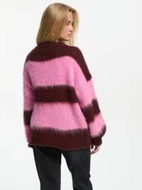 Pullover "Mia" in Burgundy/Rosa