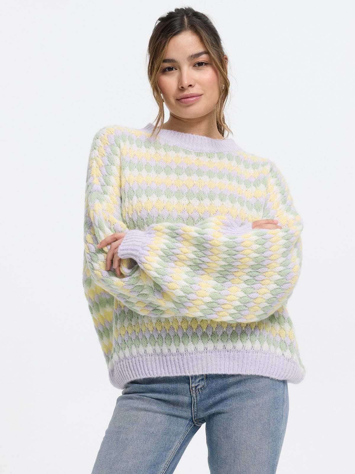 Pullover "Miri" in Gelb/Grün