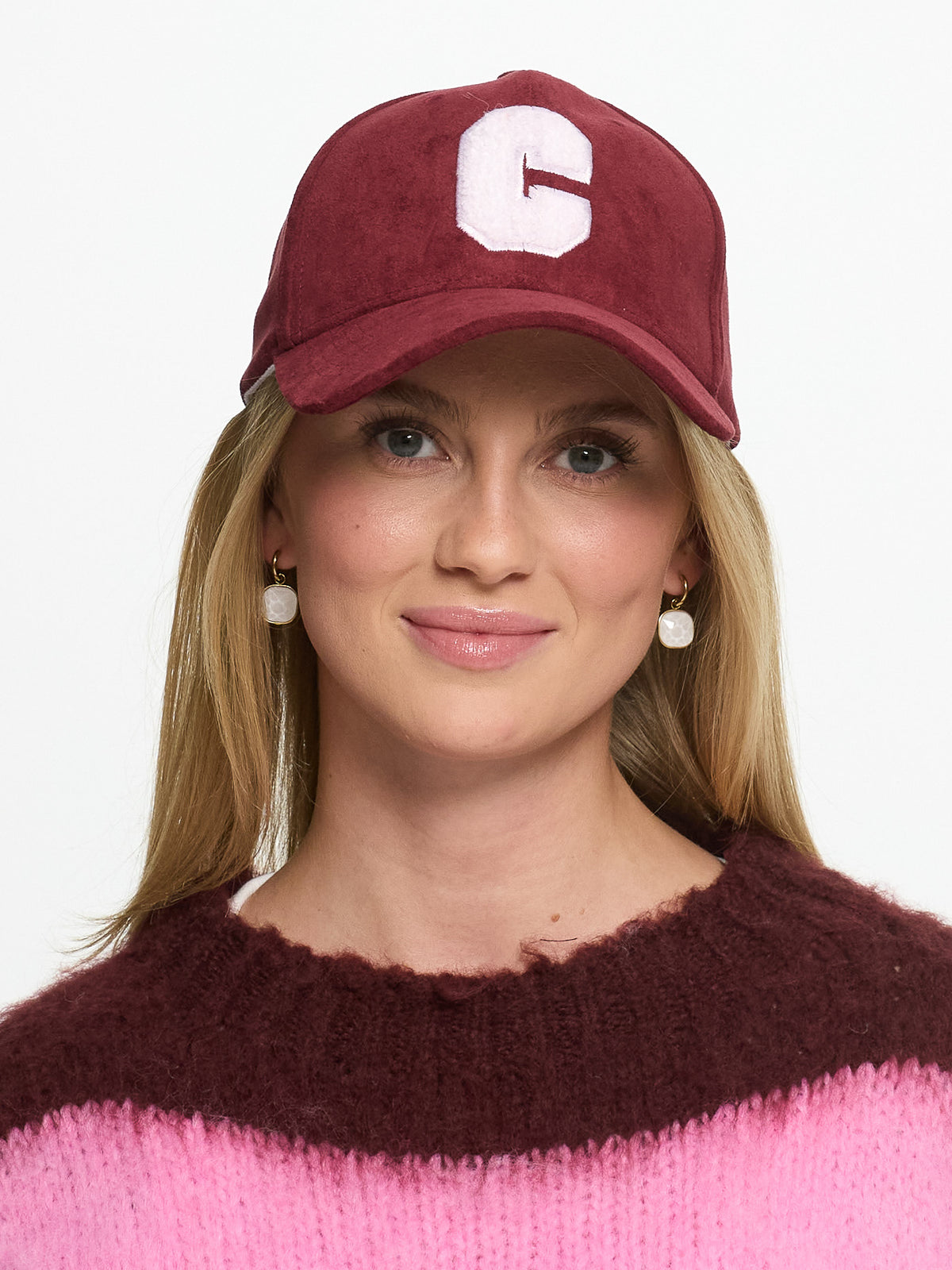 Cap "C" in Burgundy