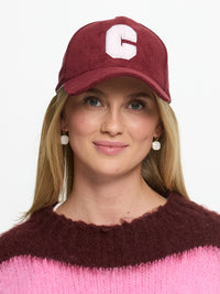 Cap "C" in Burgundy