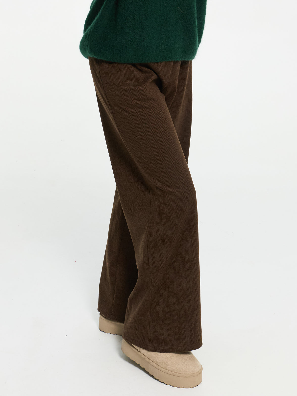 Stoffhose "Colette" in Braun