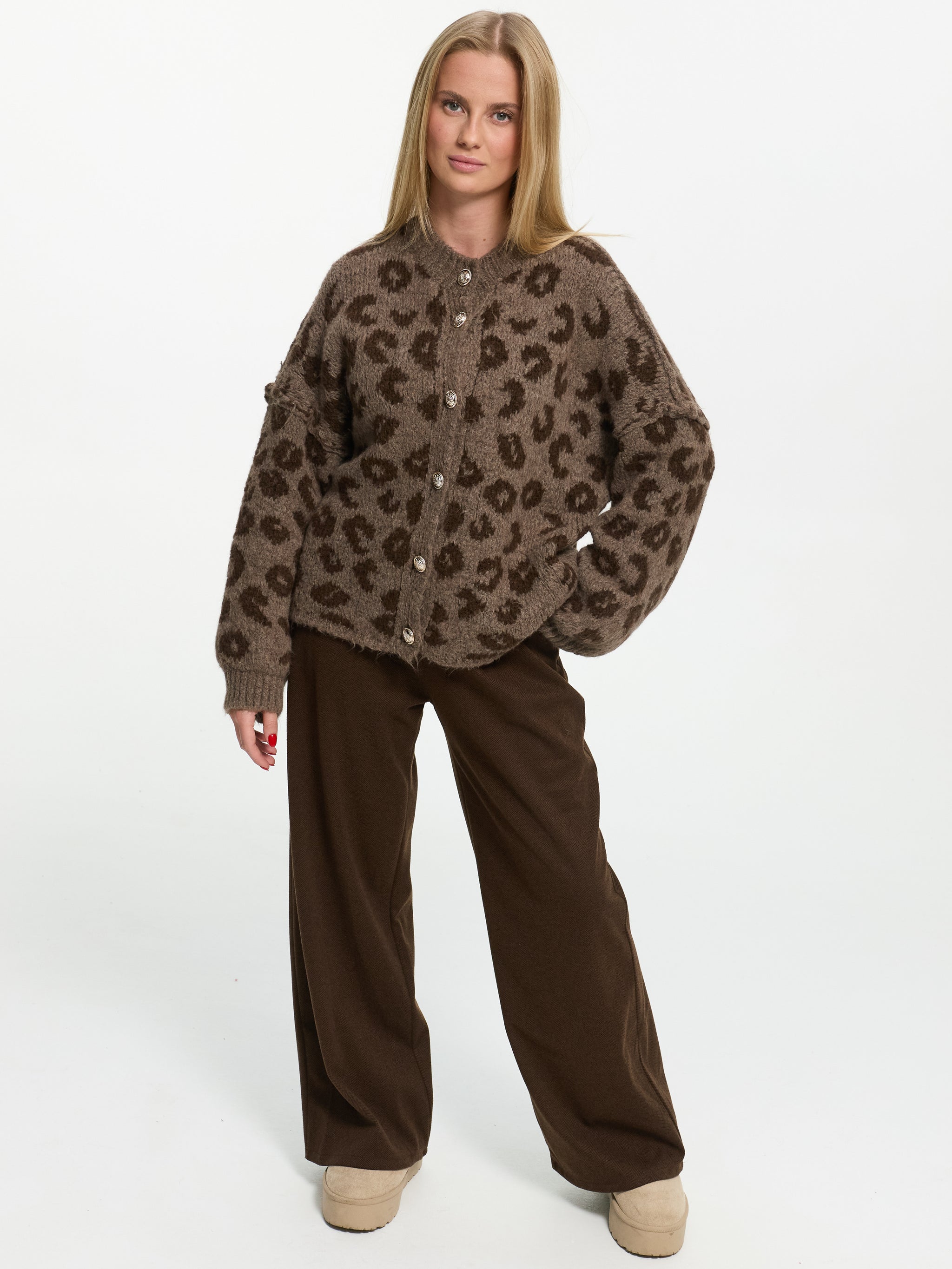 Cardigan "Elleana" in Leo Dunkel