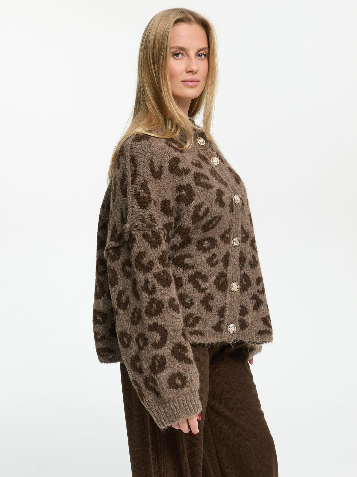 Cardigan "Elleana" in Leo Dunkel