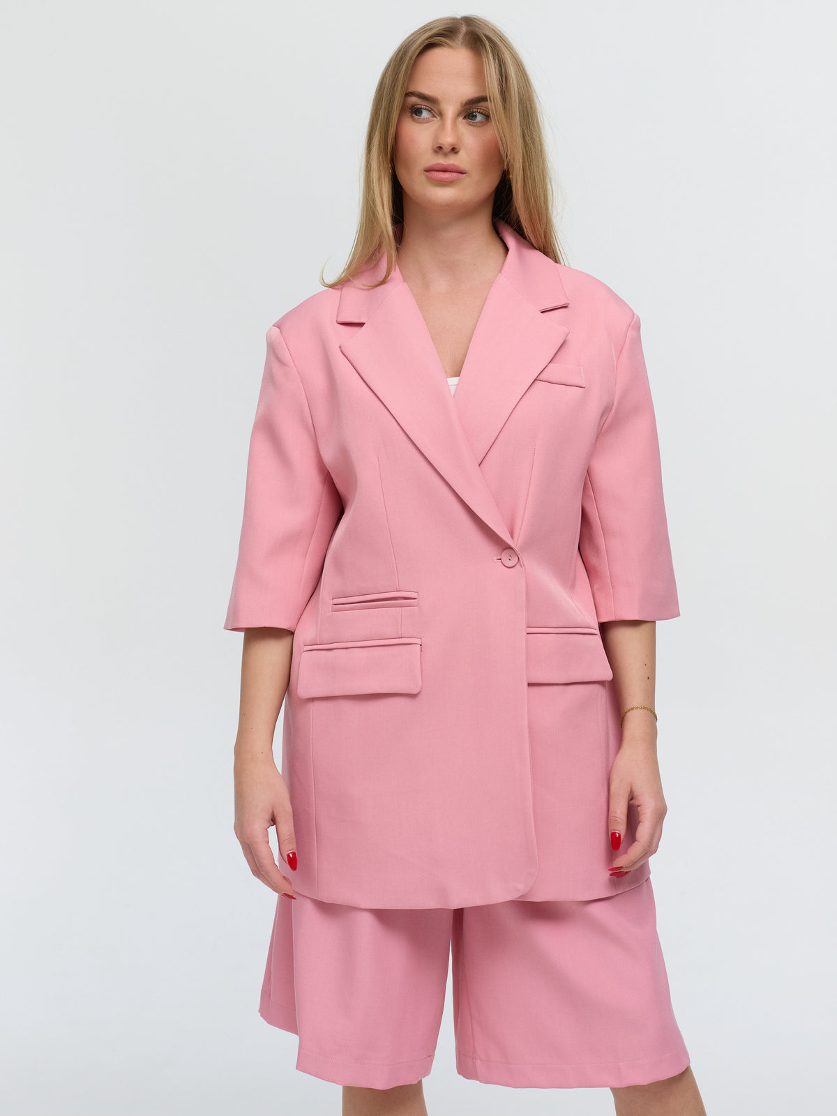Kurzarm Blazer „Lori“ in Pink