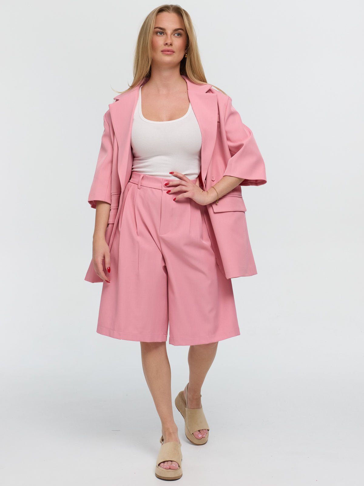 Kurzarm Blazer „Lori“ in Pink