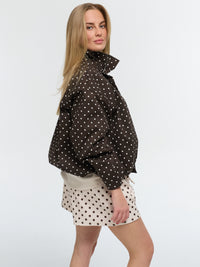 Jacke "Sovira" in Braun/Weiß