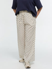 Leinen-Hose "Dotty" in Beige